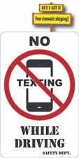 No Texting While Driving Safety Dept. Sticker 2.5