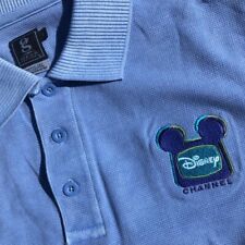 Vtg Disney Channel Embroidered Logo Light Blue Polo Shirt - Size Men’s Large picture