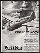 1942 WWII Brewster Buccaneer SB2A-1 Dive Bomber Aircraft Carrier Firestone AD picture