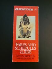 Qantas Airlines 747B Services Timetable 1/1/1983 picture