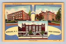Newark NJ-New Jersey, High Schools, Barringer, East Side, Vintage Postcard picture