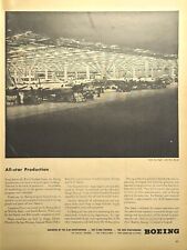 Boeing B-29 Super Fortress Assembly Plant Buy War Bonds Vintage Print Ad 1945 picture
