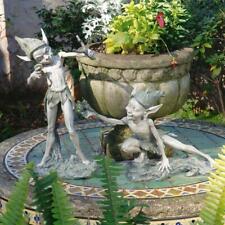 Set of 2: Mischievous Folklore Enchanted Garden Pixie Sidhe Mythology Sculptures picture