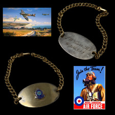 WWII Royal Canadian Air Force GOLD Pilot Identification RCAF Theater Bracelet picture