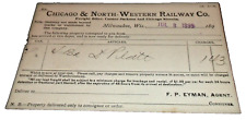 JULY 1895 C&NW CHICAGO & NORTH WESTERN MILWAUKEE, WI FREIGHT DELIVERY POST CARD picture