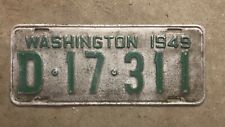 1949 Washington license plate D-17-311 1948 DMV YOM clear Ford Chevy Snohomish picture