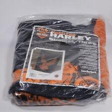 Vintage Harley Davidson Eagle Logo Biederlack Fleece Blanket Throw 60