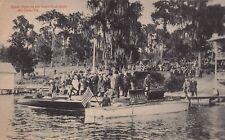 Mt Mount Dora FL Florida Yacht Club Dock Speed Boats 1910s Vtg Postcard P3 picture