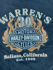 VTG 1999 HARLEY DAVIDSON DEALER T-SHIRT WARREN'S SALINAS CA HANES BEEFY MENS XL picture