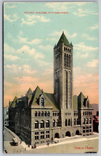 Court House Pittsburgh Pennsylvania 1912 Union News Co Johnston Litho Postcard picture