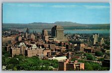 Postcard Birds Eye View of Business District Montreal  P.Q.Canada    D 28 picture