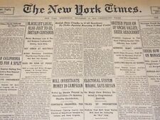 1916 NOVEMBER 15 NEW YORK TIMES - ELECTORAL SYSTEM WRONG SAY BRYAN - NT 7730 picture