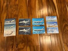 DELTA  AIRLINES Jet Airplane Large 1960's Vintage Collectible Photo Postcards picture