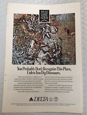 Vintage 1993 Delta Airlines Original Print Ad Full Page - Dig Dinosaurs picture