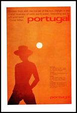 1975 Portugal Vacation Travel Vintage Print Ad Sun Blue Water Gold Sand Wall Art picture