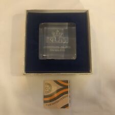 Vtg KLM Airlines Amsterdam Atlanta 1981 Commemorative Lead Crystal Paperweight picture