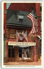 Philadelphia Pennsylvania Betsy Ross House Famous Flag Seamstress Postcard picture