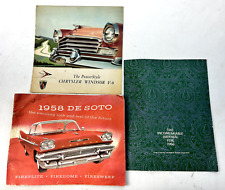 Vintage 1950s-1960s Chrysler Sales Brochures - Lot of 3 picture