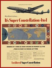 1953 Lockheed Aircraft NEW Metal Sign: Super Constellation, w/ Airline Logos picture