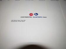 Vintage CONTINENTAL EASTERN AIRLINES SALES Memorabilia  stationary 10 pieces NR picture