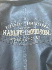 Sophisticated black leather Harley Davidson men’s jacket size XLarge picture