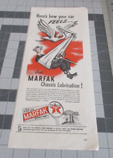 1945 MARFAX Texaco Chassis Lubrication Vintage Print AD picture