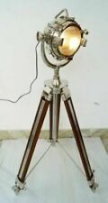 Lamp Floor Tripod Nautical Light Wooden Stand Décor Home Spotlight Searchlight picture