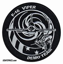 USAF F-16 VIPER DEMO TEAM -SHAW AFB, SC - ORIGINAL AIR FORCE BLACK VEL PATCH picture