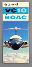 BOAC VICKERS VC10 VINTAGE AIRLINE BROCHURE IN SPANISH 1967 B.O.A.C. CABIN PICS picture