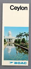 BOAC CEYLON VINTAGE AIRLINE BROCHURE 1970 BOEING 707 VICKERS VC10 B.O.A.C. picture