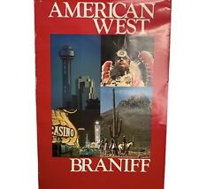 BRANIFF AIRWAYS ADVERTISING POSTER Amer WEST ORIGINAL 1970-80's VINTAGE TRAVEL picture