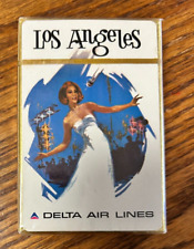 Vintage NIB SEALED Delta Airlines LOS ANGELES - Playing Cards picture