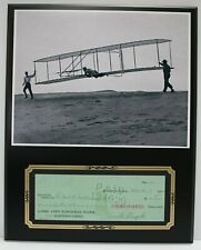Orville Wright Reproduction Signed Check Display  picture