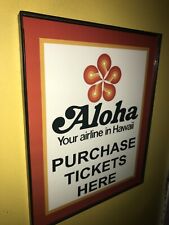 Aloha Hawaii Airlines Throwback Stewardess Pilot Bar Man Cave Advertising Sign picture