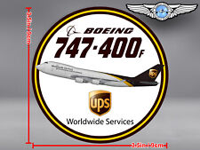 UPS BOEING 747 B747 400F 400 F ROUND DECAL / STICKER picture