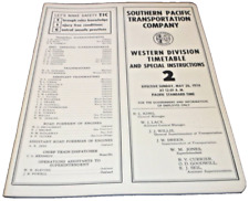 MAY 1974 SOUTHERN PACIFIC WESTERN DIVISION EMPLOYEE TIMETABLE #2 picture