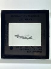 WWII USAF Recognition Training Glass Slide Military US NAVY Italy Canguru SM 82 picture