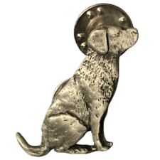 Vintage Sitting Dog Souvenir Pin picture