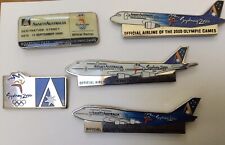 Ansett Airlines Sydney 2000 Olympic Aircraft (3) Boarding Pass & Logo Pins picture
