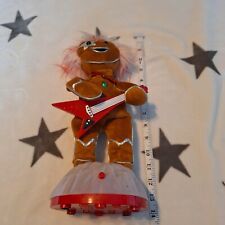 Gemmy Jingle Bell Rocker 2008 Musical Light Up Singing Gingerbread Man READ picture