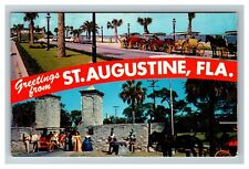 Banner Greetings from St. Augustine FL c1962 Vintage Postcard picture