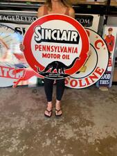 Antique Vintage Old Style Sign Sinclair Pennsylvania Oil 30