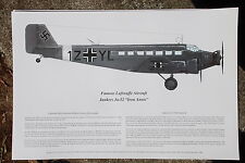 Junkers Ju-52, Signed by Luftwaffe Pilot, Aviation Artist, Ernie Boyette picture