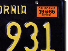 1965 California License Plate Registration Sticker, YOM, CA DMV picture