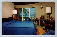 Antigua West Indies Anchorage Hotel Bedroom, Antique  Vintage Souvenir Postcard picture