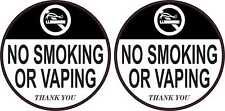 3in x 3in No Smoking or Vaping Vinyl Stickers Car Vehicle Symbol Business Decal picture