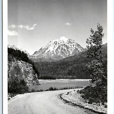 c1950s Alaska Highway RPPC Mountain Road Real Photo Postcard A93 picture