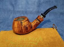 Unsmoked P. Jeppesen Ida Easy Cut 2 Blasted Bent Brandy Tobacco Pipe W/Sleeve  picture