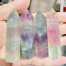 80g Natural colourful fluorite Quartz Crystal Obelisk Wand Tower Healing 1PC picture