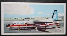  FOKKER F27 FRIENDSHIP  Aloha Airlines Hawaii Illustrated Card  KB06 picture